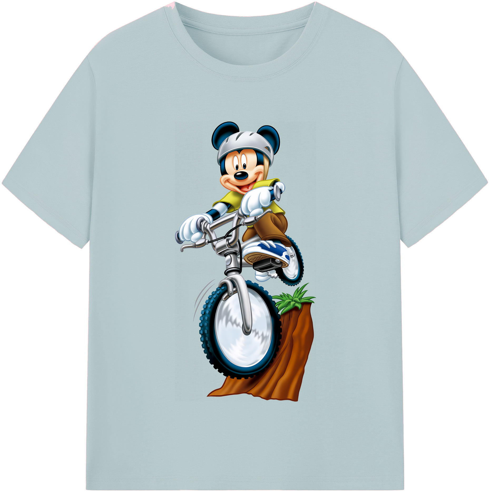 （画像用） ミッキーマウス Mickey Mouse 綿100％半袖Tシャツ（フロントプリント）